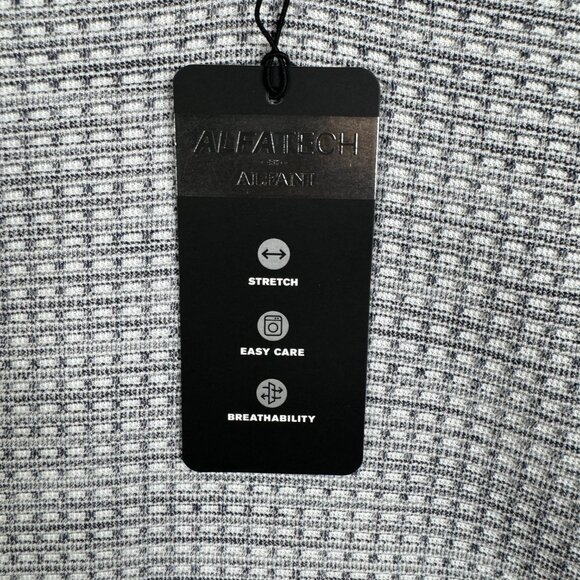 Alfani Sweater Mens XL Black Waffle Knit Mock Neck 1/4 Zip Alfatech Performance - Picture 12 of 16